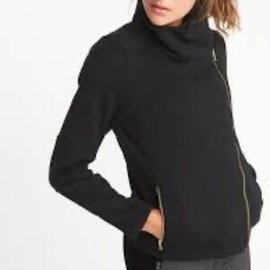 Gap Asymmetric Dark Navy Full Zip Knit Long Sleeve Sweater XS